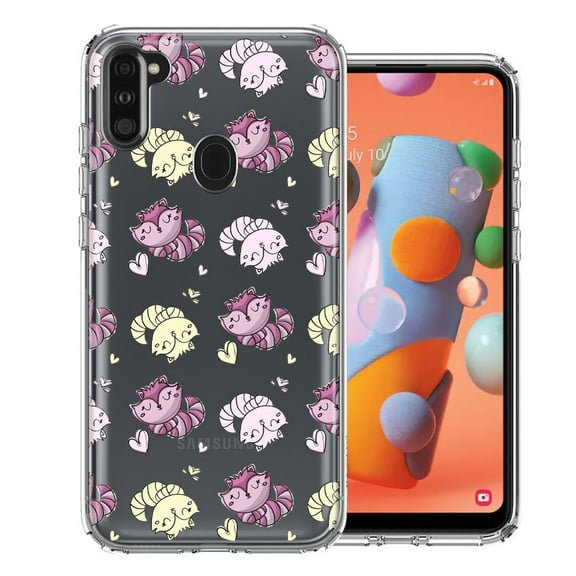 MUNDAZE For Samsung A11 Cheshire Cat Design Double Layer Phone Case Cover