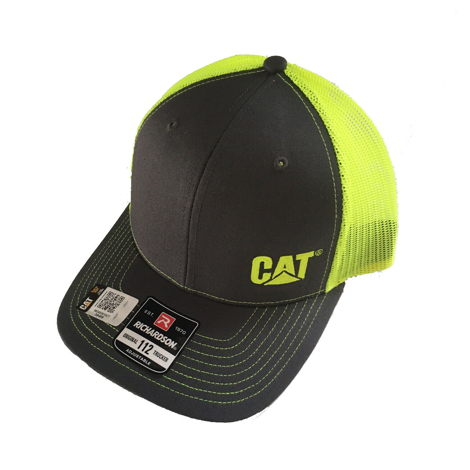 Caterpillar CAT Heavy Equipment Big Logo Black Mesh Cap/Hat 