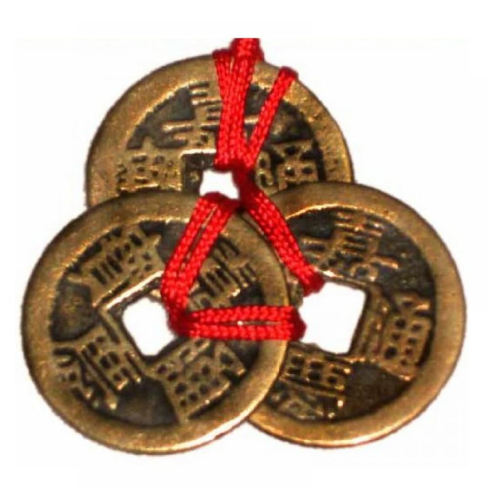 Gold Metal Dragon Pi Xiu 5 Emperor Coin Hangbag Charm Feng Shui Hanging Ornament