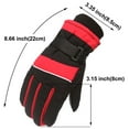 thumbnail image 3 of Dyfzdhu Winter Outdoor Kids Boys Girls Snow Skating Snowboarding Windproof Warm Ski Gloves Dark Blue, 3 of 3