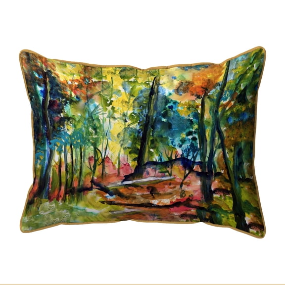 Betsy Drake Interiors Fall Forest Small Indoor/Outdoor Pillow 11x14