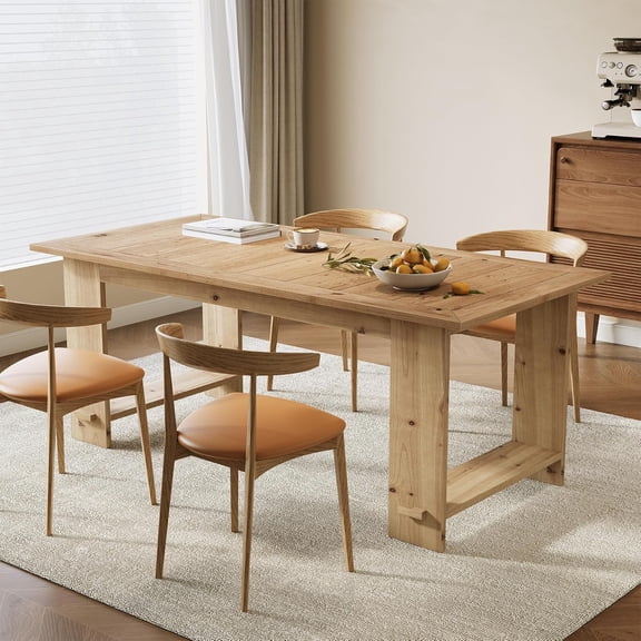 Tribesigns 63 Inch Solid Wood Dining Table for 4-6