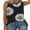 Black, variant on KOMOO Women Loose Tank Top Sleeveless Sunflower Print Round Neck Pullover Vest T-Shirt Plus Size