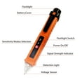 thumbnail image 2 of Voltage Tester, Non-Contact Voltage Detector, Electrical Tester, 3 Ranges AC 12V/48V/70V-1000V, Live/Null Wire Tester with Buzzer Alarm and Flashlight, Wire Breakpoint Finder - Orange, 2 of 6