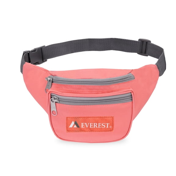 Everest Unisex Signature Waist Fanny Pack Coral Grey