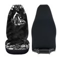 thumbnail image 6 of POLERO Car Decor Auto Interior Front Seat Protector for SUV and Sedans, Breathable Polyester Seat Cover Set of 2, Black Floral Cat, 6 of 13