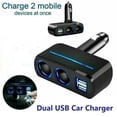 thumbnail image 1 of Lefu 12V 2 Way Dual USB Car Charger Lighter Socket Splitter Power Adapter, 1 of 9
