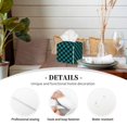 thumbnail image 3 of Yiaed Black And Teal Checkerboard Print Tissue Box Cover, PU Leather Decorative Organizer for Tabletop, Bathroom, Car, Office Creative Decorative, 3 of 7