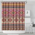 thumbnail image 2 of Extra Long Boho Shower Curtain 72x84 Inches - Vintage Floral & Tropical Leaves Pattern, Waterproof Bohemian Bathroom Decor with 12 Hooks, Tribal Rustic Style, 2 of 5