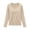 Khaki, variant on Tqcoqu Women's V Neck Long Sleeve T-Shirt,Slim Fitted Stretch Basic Layering Top Casual Daily Base Tee