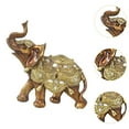 thumbnail image 6 of hengtong Elephant Statue Artwork Lucky Animal Sculpture for Shelf Living Room Bedroom Small, 6 of 9