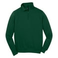 thumbnail image 5 of Mens 1/4 Zip Cotton/Poly Fleece Sweatshirt Forest Green 4X-Large, 5 of 8