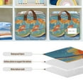 thumbnail image 4 of Yayeee Foldable Storage Basket for Shelves with Handles Set of 2 Waterproof Cloth Bins, Art Goldfish, 4 of 7