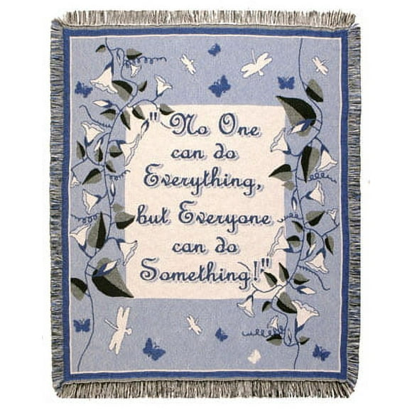 Simply Home No One Can Fringed Afghan Throw Blanket 60" x 50"