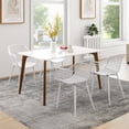 thumbnail image 3 of Giantex Set of 4 Dining Chairs, Plastic Kitchen Chair, Modern Accent Side Chair, White, 3 of 7