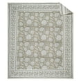 thumbnail image 3 of Levtex Home - Adare Taupe - Throw - Bordered Floral - Taupe, Grey and Cream -Quilted Throw (50x60in.) - Cotton, 3 of 6
