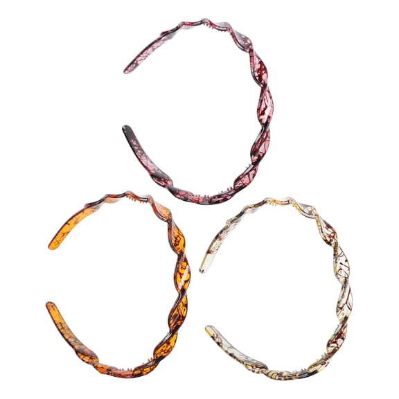 CIMAXIC Set of 3 Resin U-Shaped Hair Hoops, Simple Headbands Perfect for Face Washing and Daily Use