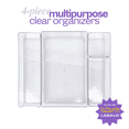 thumbnail image 2 of Maison Organizers 4-Piece Multi-Purpose Clear Drawer Organizer Set, 2 of 6