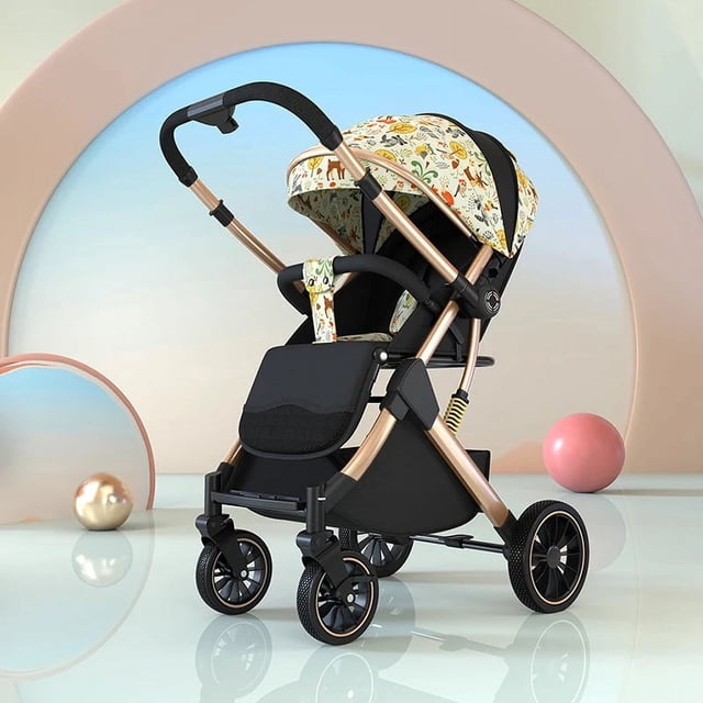 Lightweight baby stroller baby stroller 0 to 3 years Baby stroller with baby comfort Sit and lie multiple child stroller ShopWise Round