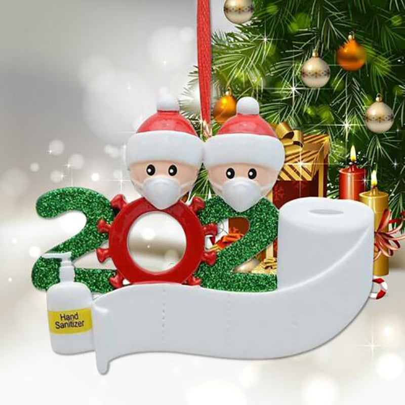 Details about   Christmas Tree Ornament 2020 Santa Claus Quarantine Wearing Mask Hanging Decor 