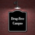 thumbnail image 2 of Drug-Free Campus BLACK Aluminum Composite Sign 8.5''x10'', 2 of 9