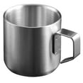 thumbnail image 1 of WORGEOUS Taza de cereal de metal taza de metal para avena de metal mango de copa de copa de desayuno recipiente de leche, 1 of 9