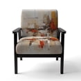 thumbnail image 4 of Designart "Autumn compositions II" Brown Abstract Collages Upholstered Accent Chair - Modern Arm Chair For Living Room, 4 of 7