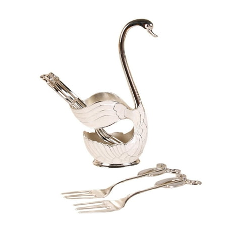 

Sunisery Fruit Dessert Swan Fork Kitchen Coffee Spoon Hollow Home Holder
