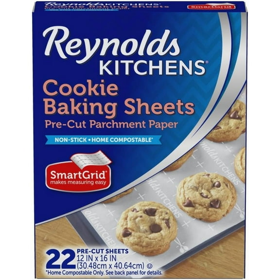 Kitchens Non-Stick Baking Parchment Paper Sheets - 12x16 Inch, 22 Count