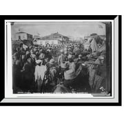 Historic Framed Print, Mudros, Lemnos - colonials and Sengalese ready yo depart for Dardanelles, 17-7/8" x 21-7/8"