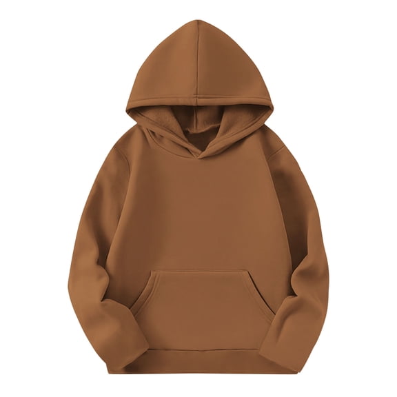 Dnhxils Boys Hoodies with Pockets Hooded Sweatshirt for Teen Boys Kids Plain School Sweater