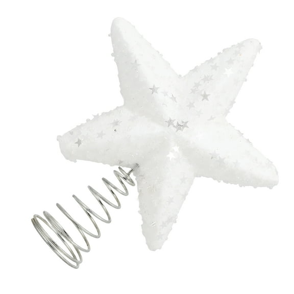 LOLIPPYY Tree Top Star Christmas Decorator White Iron Lightweight 1Pack