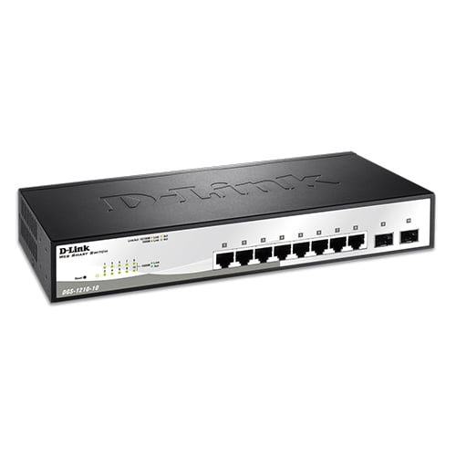 DLink DGS121010 8Port Gigabit Switch With 2 SFP Slots