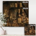 thumbnail image 3 of Designart 'Vintage Wine Cellar' Traditional Print on Natural Pine Wood, 3 of 3