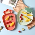 thumbnail image 2 of Trayknick Adorable Strawberry Shape Fruit Plate Bright-colored Bright-colored Plastic Food Plate for Home, 2 of 13