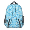 thumbnail image 3 of Paisley and Damask Blue Pattern Cute School Backpack Bag with Padded Back and Adjustable Shoulder Straps 16.9 X 12.6 X 5.9 Inches, 3 of 5