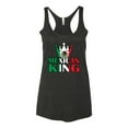 thumbnail image 2 of Wild Bobby Mexican King Latin Pride Women Tri-Blend Racerback Tank Top, Vintage Black, X-Large, 2 of 5