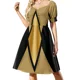 thumbnail image 3 of Vestido sin mangas negro y dorado elegante y chic vestido de noche ropa vestido largo mujer, 3 of 7