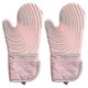 thumbnail image 1 of 1 Pair Silicone Microwave Oven Mitts BBQ Oven Baking Heat Resistant Pot Holders, 1 of 5