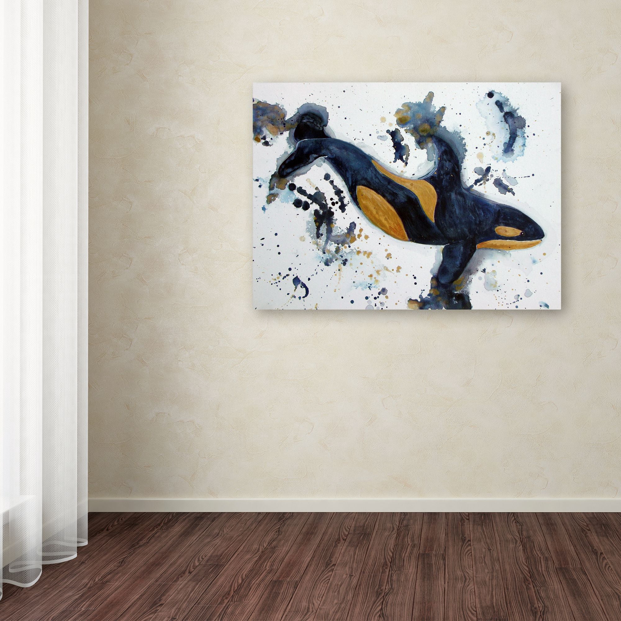 Trademark Fine Art 'Killer Whale of a Tale' Canvas Art by Lauren Moss