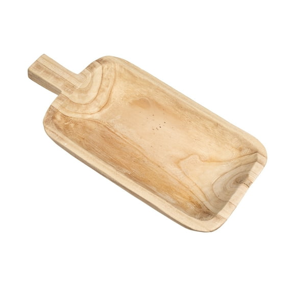 Creative Co-Op Paulownia Wood Decorative Tray, Natural