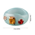 thumbnail image 4 of Women Resin Ring Rhinestone Irregular Wide Chunky Ring Finger Ring Knuckle Ring, 4 of 10