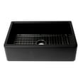 thumbnail image 5 of ALFI brand AB33FARM-BLA Black 33" Granite Composite Single Bowl Drop In Farm Sink with Accessories, 5 of 12