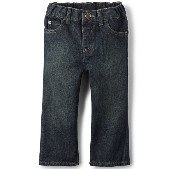 The Children's Place Little Boys and Toddler Bootcut Jean, Dry Indigo, 3T