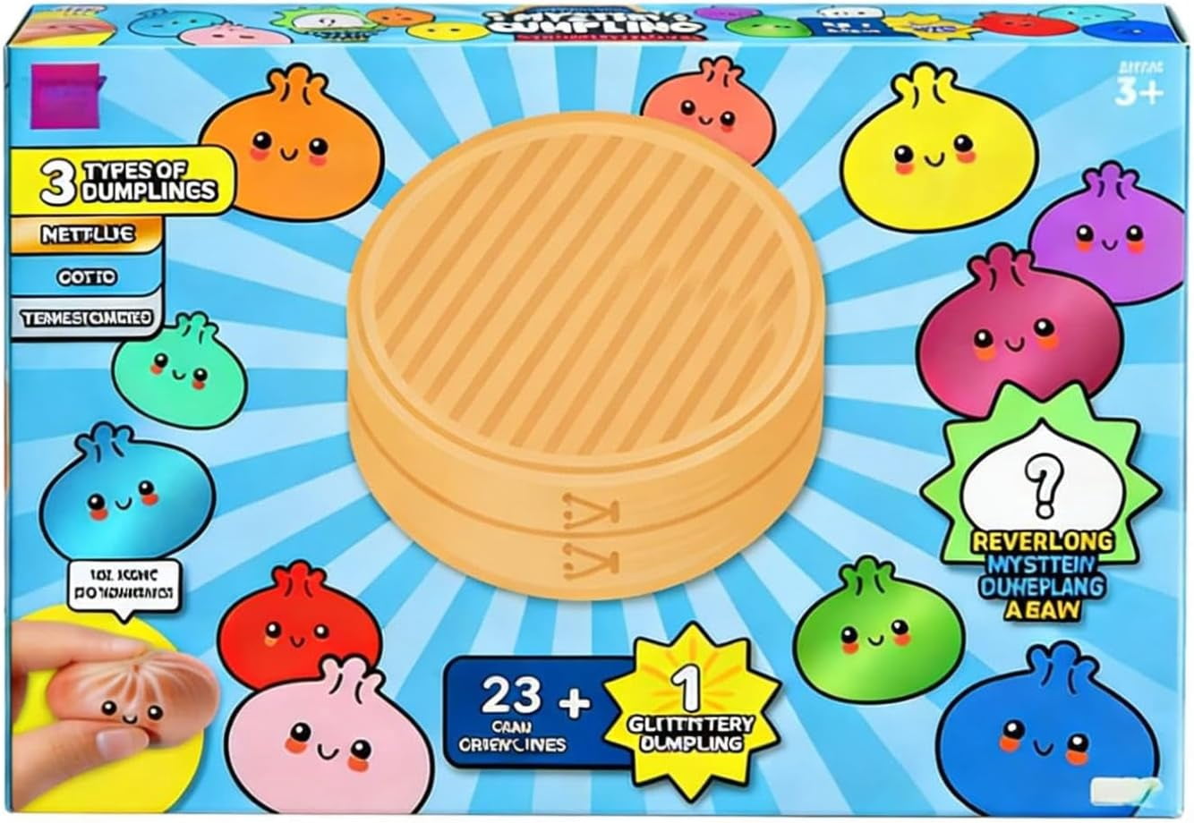 Dumpling Squishies, 2026 Squishies Dumpling Mystery Advent Countdown Calendar, 24 PCS Random Surprise Squishies, Stress Relief Sensory Fidget for Anxiety Relief Hand Relax, Birthday Gifts