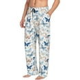 thumbnail image 2 of Daiia Butterfly Men's Sleep Pant with Pockets and Drawstring,Pajama Pants-X-Large, 2 of 9