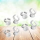 thumbnail image 2 of EeaseMX 100 anillos de maquillaje para pestañas, soporte para anillos de tinta, contenedor de pigmento desechable para tatuaje de cejas con separación, tamaño S (blanco), 2 of 7