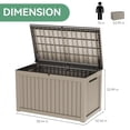 thumbnail image 4 of fazzn 230 Gallon Resin Deck Box Outdoor Indoor Waterproof Storage Box for Patio Furniture Pool Accessories Storage for Cushion Garden Tools (Brown), 4 of 5