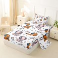 thumbnail image 2 of Manfei Lovely Axolotl Print Twin Sheets,Cute Capybara Bedding,White,3pcs,1 Fitted Sheet and 1 Pillowcase, 2 of 6