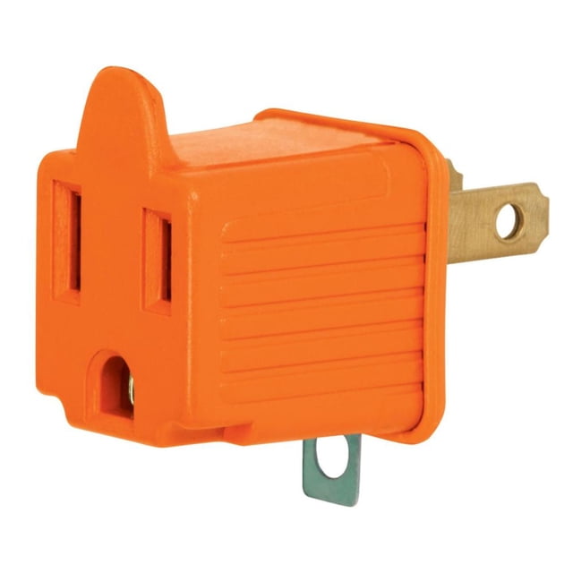 CLAVIJA CONVERTIDORA A TIERRA NARANJA 2 PZ VOLTECK 46253 VOLTECK AD-32N